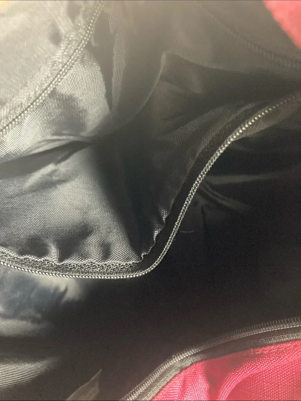 Eddie Bauer Maroon Sling Backpack with Black Mesh Pocket